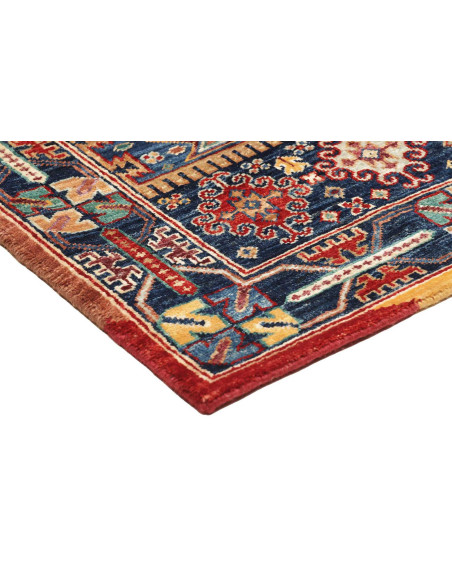 Tappeto Tribal Pakistan 100x152 Blu Navy Rosso