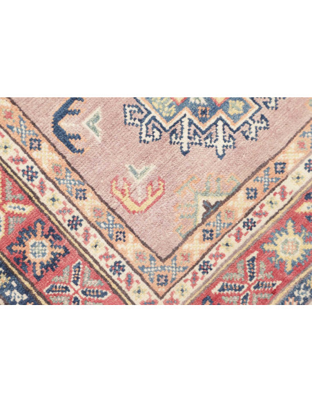 Rug Kazak Afghanistan 84x130 Rosy Blue Red Crea