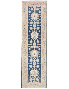 Rug Kazak Afghanistan 83x286 Dark Blue Light Be