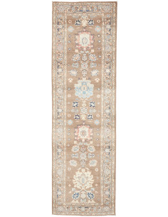 Rug Kazak Afghanistan 84x297 Taupe Light Blue P