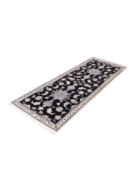 Tappeto Nain Kashmar Persia bianco azzurro 78x195