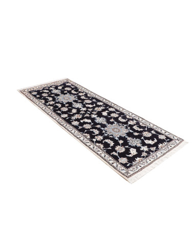 Tappeto Nain Kashmar Persia bianco azzurro 78x195