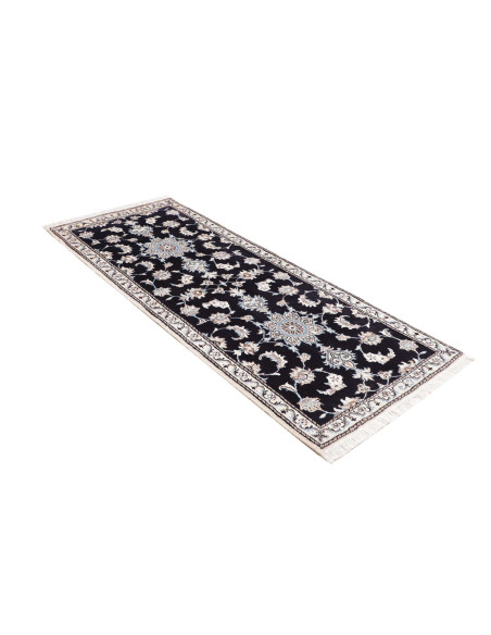 Tappeto Nain Kashmar Persia bianco azzurro 78x195