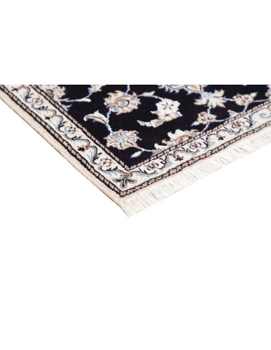 Tappeto Nain Kashmar Persia bianco azzurro 78x195