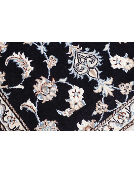 Tappeto Nain Kashmar Persia bianco azzurro 78x195