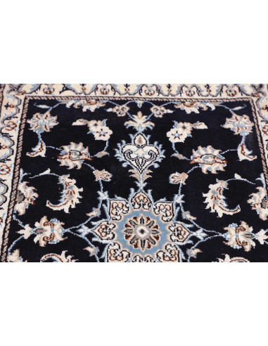 Tappeto Nain Kashmar Persia bianco azzurro 78x195