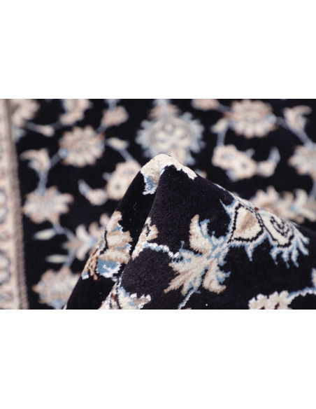 Tappeto Nain Kashmar Persia bianco azzurro 78x195