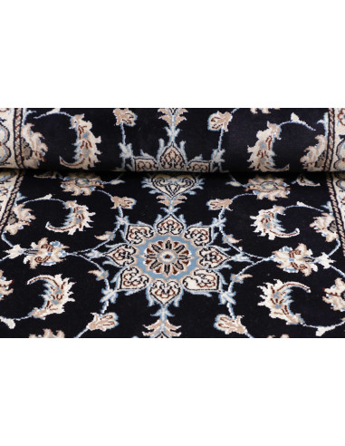 Tappeto Nain Kashmar Persia bianco azzurro 78x195