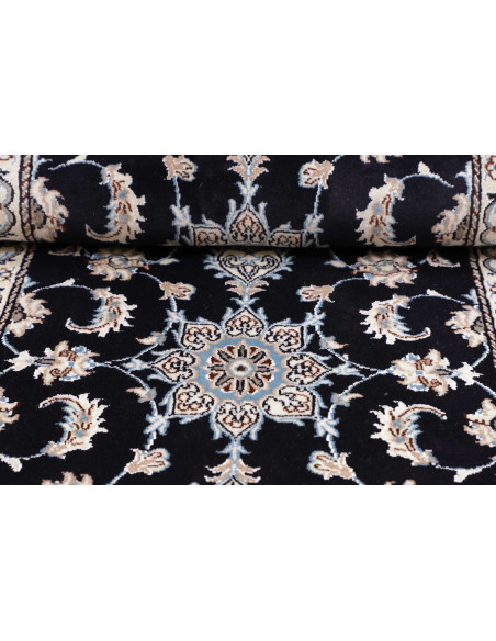 Tappeto Nain Kashmar Persia bianco azzurro 78x195
