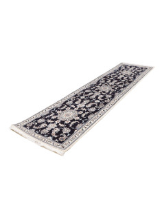 Rug Nain Kashmar Persia grey sky blue 80x290 2