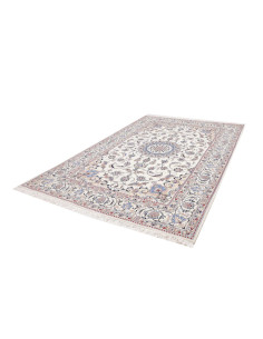 Tappeto Nain Kashmar Persia bianco grigio 200x300 2