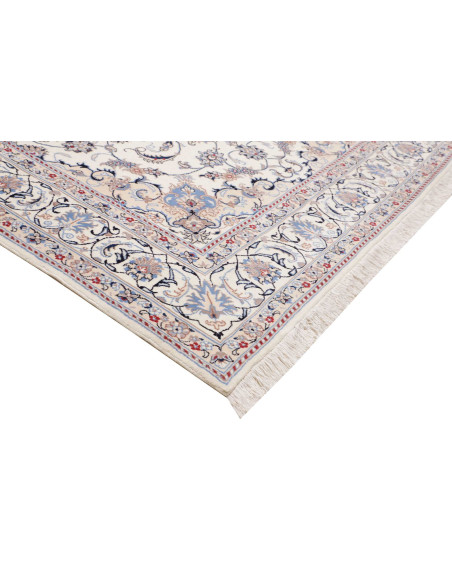 Tappeto Nain Kashmar Persia bianco grigio 200x300