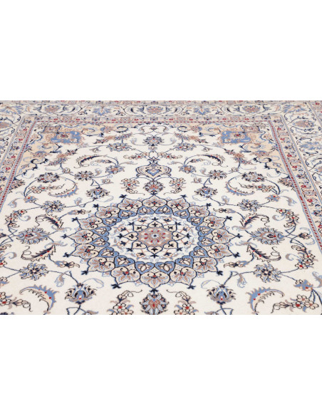 Tappeto Nain Kashmar Persia bianco grigio 200x300
