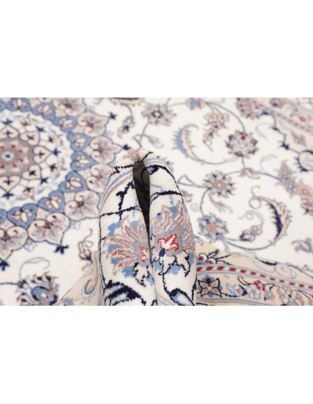 Tappeto Nain Kashmar Persia bianco grigio 200x300