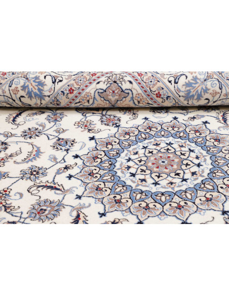 Tappeto Nain Kashmar Persia bianco grigio 200x300