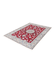 Tappeto Nain Kashmar Persia bianco grigio 148x195 2