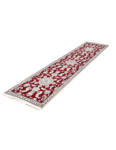 Tappeto Nain Kashmar Persia bianco grigio 73x287 2