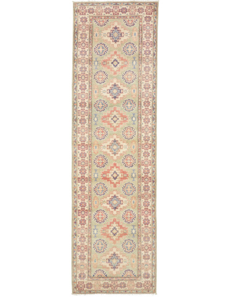 Tappeto Kazak Afghanistan 88x298 Verde Salvia A