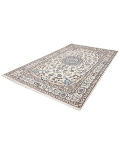 Tappeto Nain Kashmar Persia bianco grigio 198x295 2