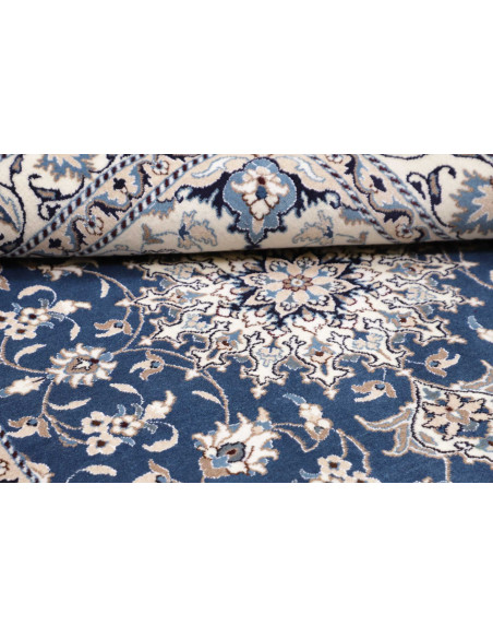 Tappeto Nain Kashmar Persia bianco grigio 153x205