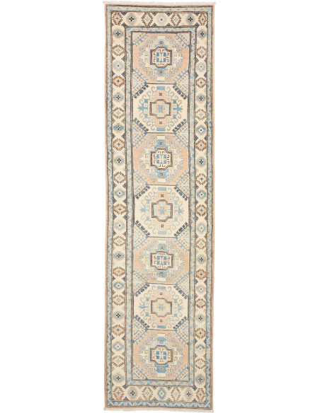 Rug Kazak Afghanistan 77x304 Cream Beige Light