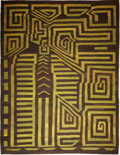 Rug Kilim Persia green brown 300x389