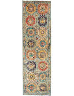 Tappeto Tribal Pakistan marrone grigio 82x273