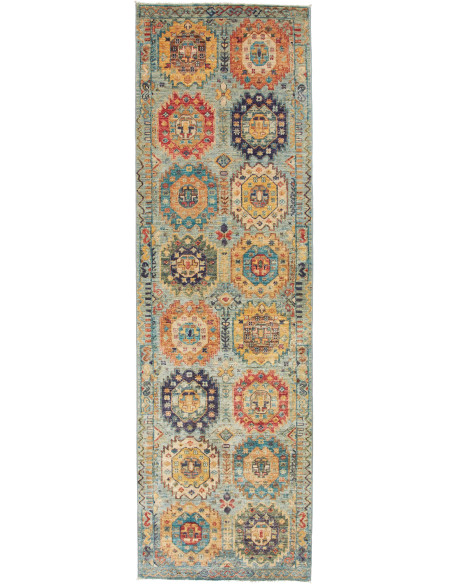 Rug Tribal Pakistan maroon grey 82x273