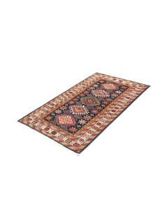 Tappeto Kazak Fine Pakistan 92x150 Blu Scuro Ro 2