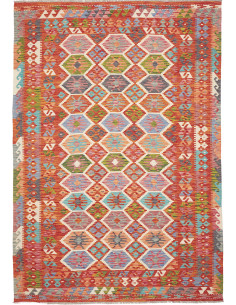 Tappeto Kilim Afghanistan 207x300 Rosso Terraco