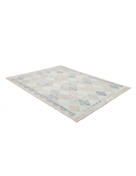 Rug Kilim Afghanistan 189x245 Grey Beige Light