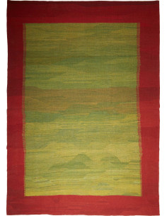 Tappeto Kilim Persia verde marrone 277x395