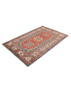 Rug Kazak Fine Pakistan 120x184 Scarlet Red Pet 2