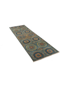 Rug Mamlouk Pakistan 80x255 Petrol Blue Dark Bl 2