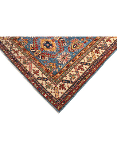 Rug Kazak Fine Pakistan sky blue orange 168x239