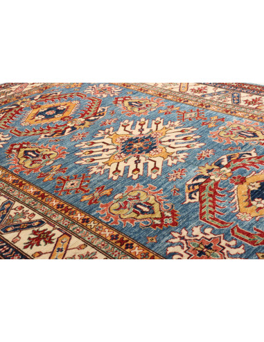 Rug Kazak Fine Pakistan sky blue orange 168x239