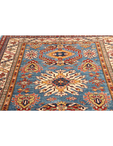 Rug Kazak Fine Pakistan sky blue orange 168x239