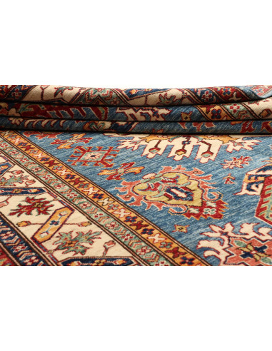 Rug Kazak Fine Pakistan sky blue orange 168x239