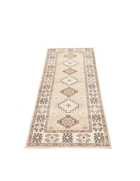 Rug Kazak Afghanistan 64x180 Ivory Cream Terrac