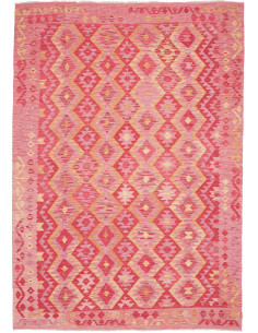 Rug Kilim Afghanistan 204x289 Pink Red Golden Y