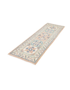Tappeto Kazak Afghanistan 61x182 Avorio Azzurro 2