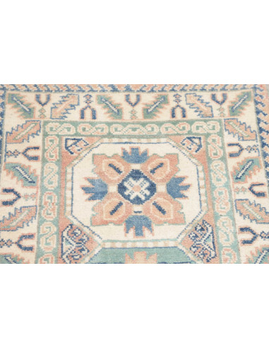 Rug Kazak Afghanistan 61x182 Ivory Powder Blue