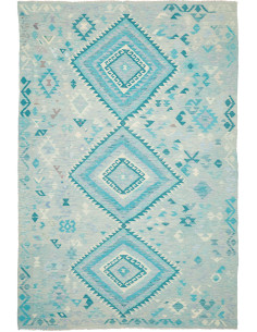 Rug Kilim Afghanistan 204x307 Light Blue Turquo