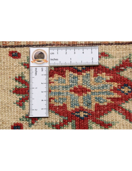 Rug Kazak Fine Pakistan maroon grey 202x290