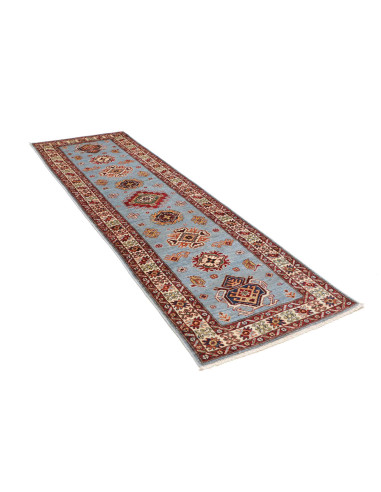 Rug Kazak Fine Pakistan 86x261 Sky Blue Terraco