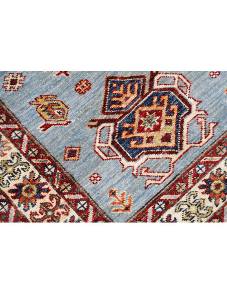 Rug Kazak Fine Pakistan 86x261 Sky Blue Terraco