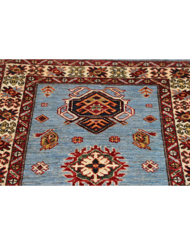 Rug Kazak Fine Pakistan 86x261 Sky Blue Terraco