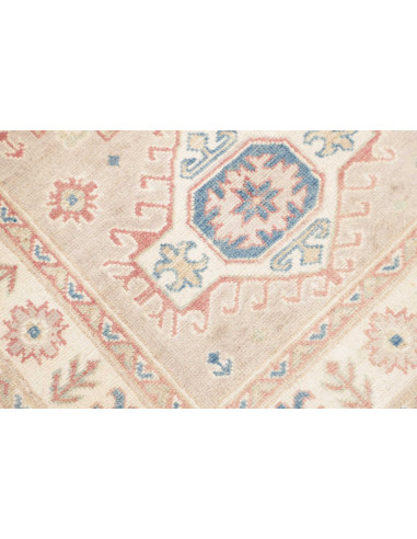 Rug Kazak Afghanistan 81x200 Beige Pink Blue