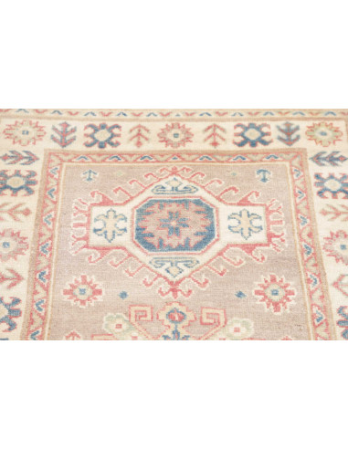 Tappeto Kazak Afghanistan 81x200 Beige Rosa Azz