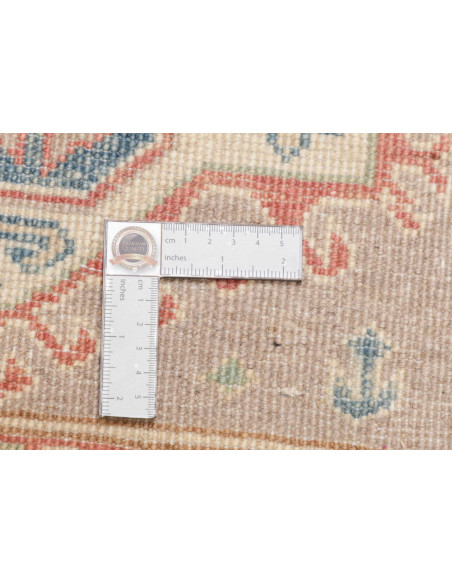 Rug Kazak Afghanistan 81x200 Beige Pink Blue